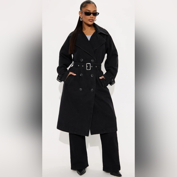 Jackets & Blazers - Stylish Black Trench Coat
